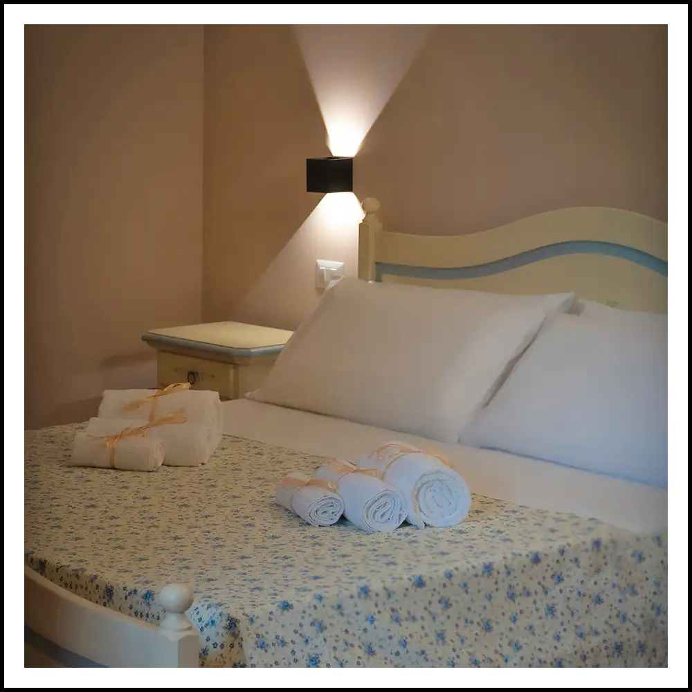veduta camera matrimoniale Respiro della tenuta santa barbara