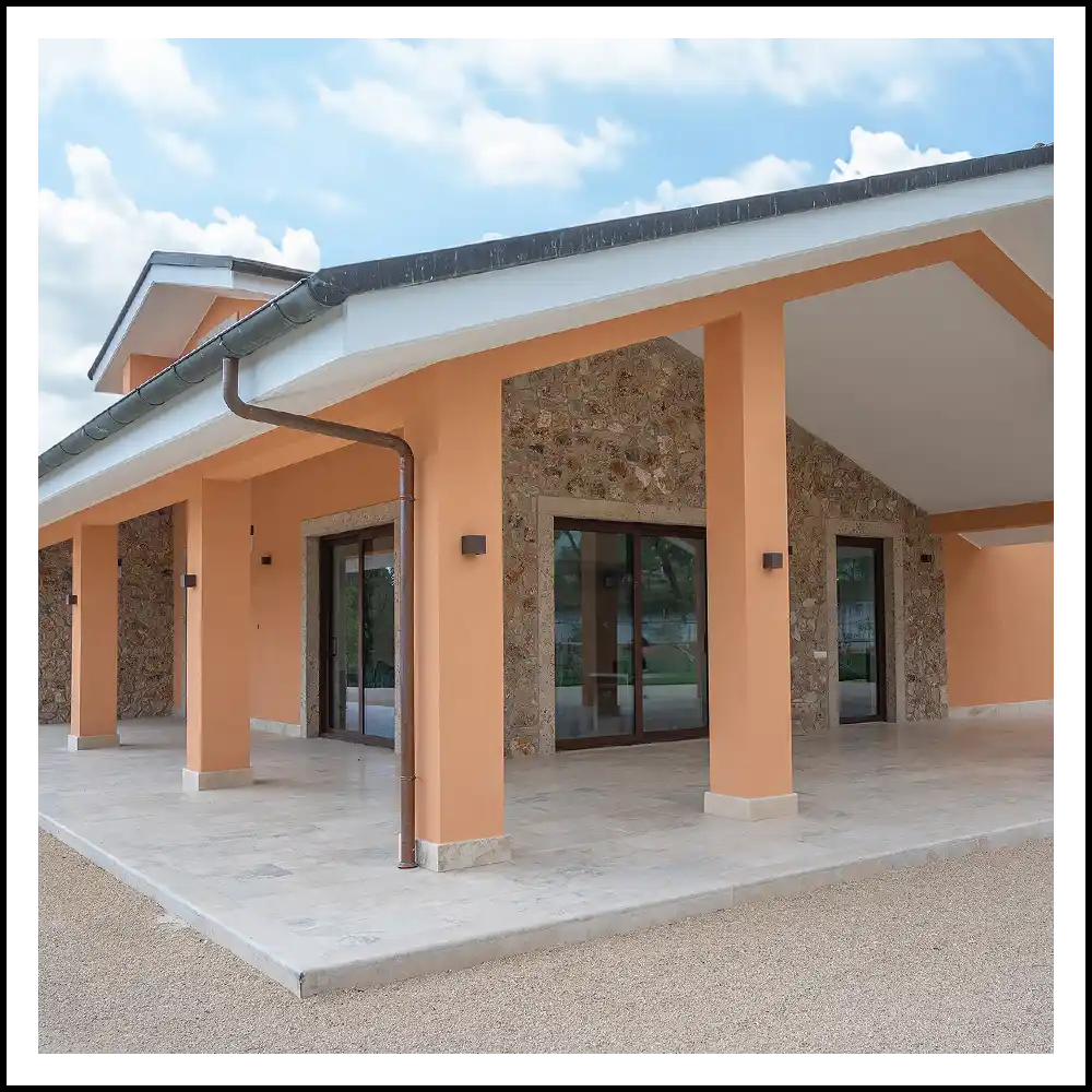 veduta esterna dell'agriturismo tenuta santa barbara situato a Vico nel Lazio
