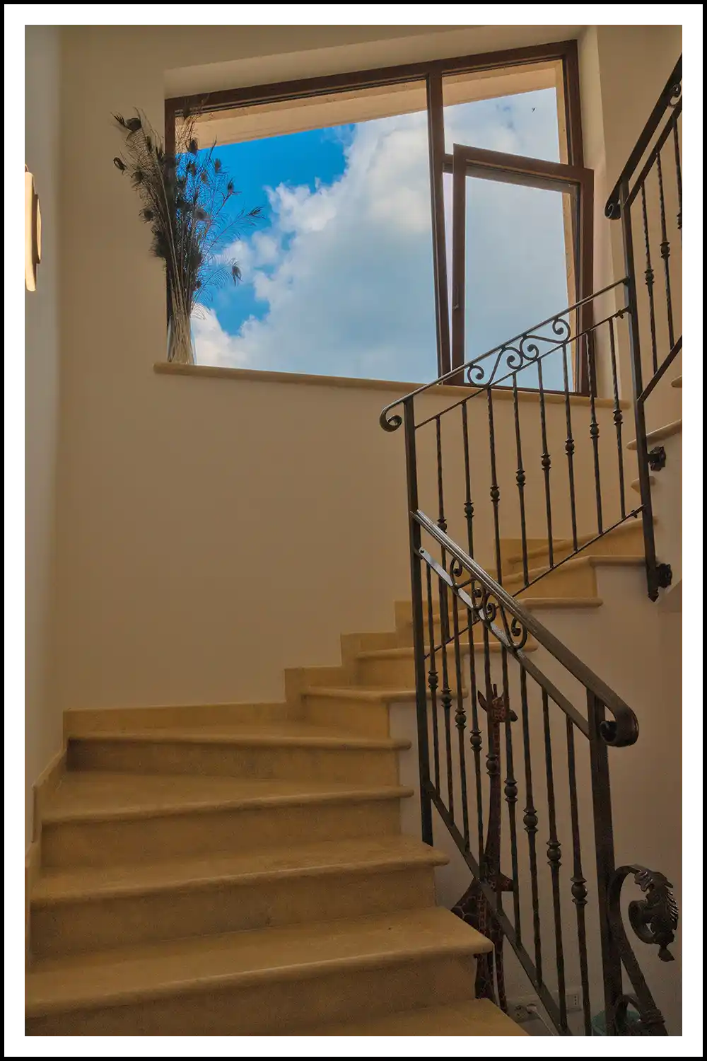 scale interne del b&b tenuta santa barbara situato nel Lazio
